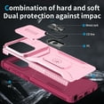 thumbnail image 3 of TECH CIRCLE Shockproof Rugged Phone Case for Moto G Stylus 5G (6.7", 2025) with Built-in Sturdy Metal Kickstand, Slide Camera Lens Cover, Hard Shell Drop Proof Anti Scratch Protective Cover, Pink, 3 of 8