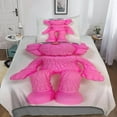 thumbnail image 5 of Pink Kaws Cartoon Characters Duvet Cover - Single Bedding Set With Zipper Microfibre Duvet Cover Sets With Matching Pillowcase, 5 of 5