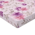 thumbnail image 4 of Ambesonne Floral Fitted Sheet, Pastel Soft Flowers Motif, Full Size, Pale Rose Purple Blush, 4 of 5