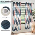 thumbnail image 3 of Yayeee Window Curtains Set of 2 for Living Room Light Filtering 63"x42", Pink Geometric, 3 of 7