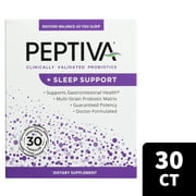 Peptiva Probiotic and Sleep Support - 26 Billion CFU Multi-Strain Probiotic - Lactobacillus Acidophilus, Bifidobacterium, Melatonin, 30ct