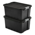 thumbnail image 4 of Sterilite 6-Pack 19 Gallon Stacker Tote, Rugged Plastic Storage Bins, Black, 4 of 8