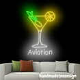 thumbnail image 2 of Handmadetneonsign Aviation Neon Sign, Aviation Cocktail Wall Art, Liquor Bar Pub Wall Decor 71942, 2 of 5