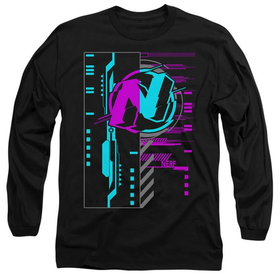 Nerf Cyber Long Sleeve Adult 18/1 T-Shirt Black