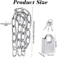 thumbnail image 2 of 1 pcs Bike Chain Lock, Security Chain Lock, Premium Case-Hardened Safety Chain Bicycle Chain Lock for Bike Motorcycle Generator Gate Outdoor Furniture, Cannot Be Cut with Bolt Cutters & Hand Tool, 2 of 7