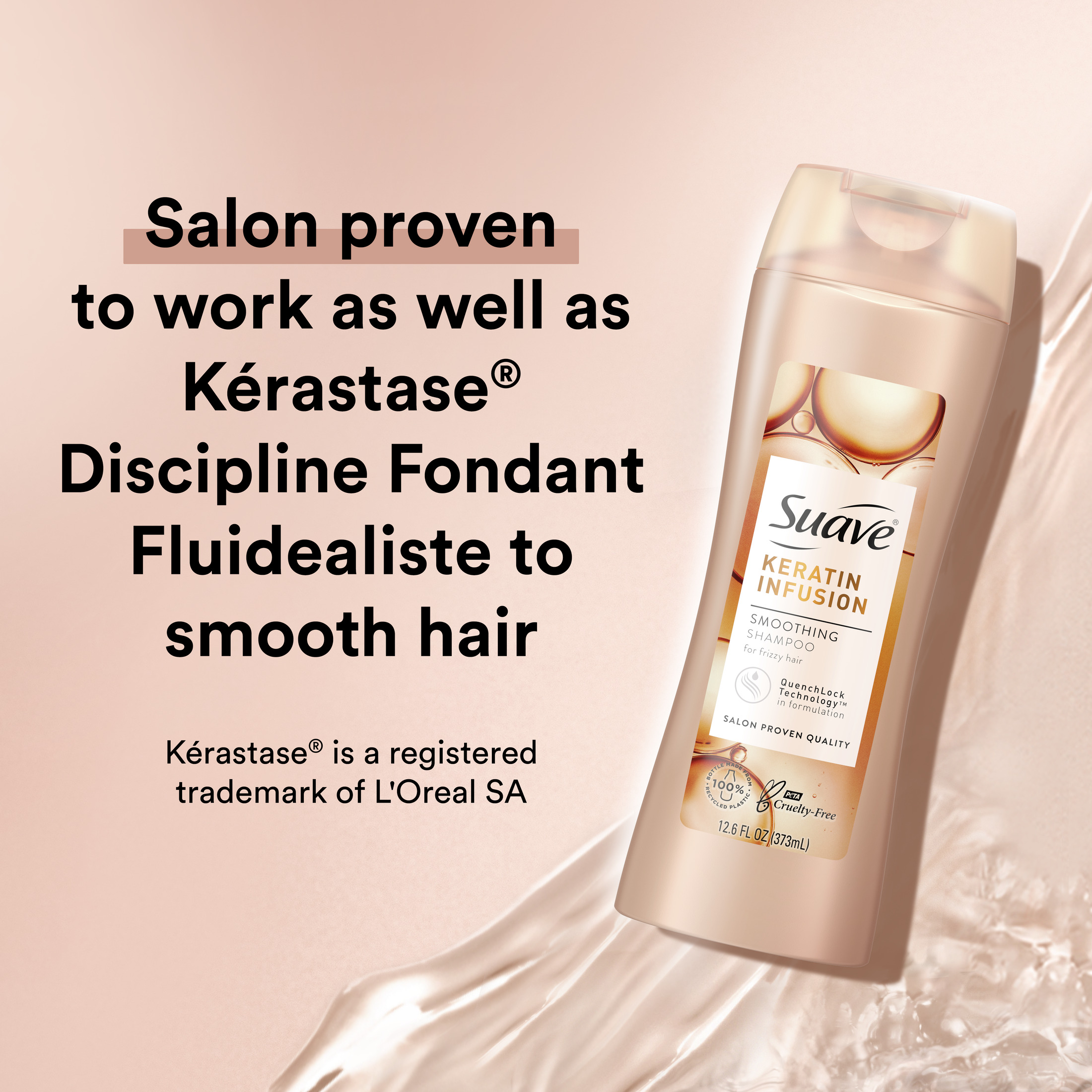 Suave Professionals Keratin Infusion Shampoo, Smoothing, 12.6 fl oz - image 4 of 15