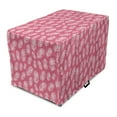 thumbnail image 1 of Bohemian Dog Crate Cover, Continuous Pattern with Abstract Design Feathers Abstract, Easy to Use Pet Kennel Cover Small Dogs Puppies Kittens, 7 Sizes, Pastel Pink and White, by Ambesonne, 1 of 6