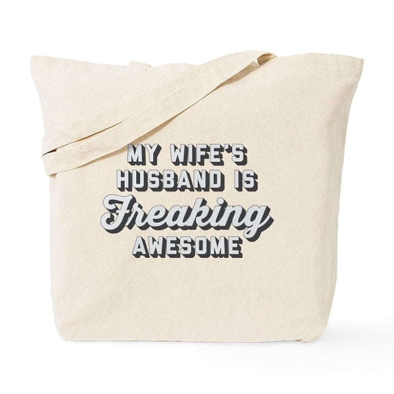 CafePress - Awesome Wife's Husband Tote Bag - Unisex Canvas Tote Bag, Beige, 1-Piece