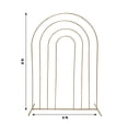 thumbnail image 3 of Efavormart 8ft Gold Metal Multi-Layered Round Top Chiara Backdrop Stand, Rainbow Floral Frame Wedding Arch, 3 of 10