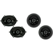 Kicker DSC680 6x8-Inch (160x200mm) Coaxial Speakers w/ 43DSC6504 6.5" Coaxial Bundle