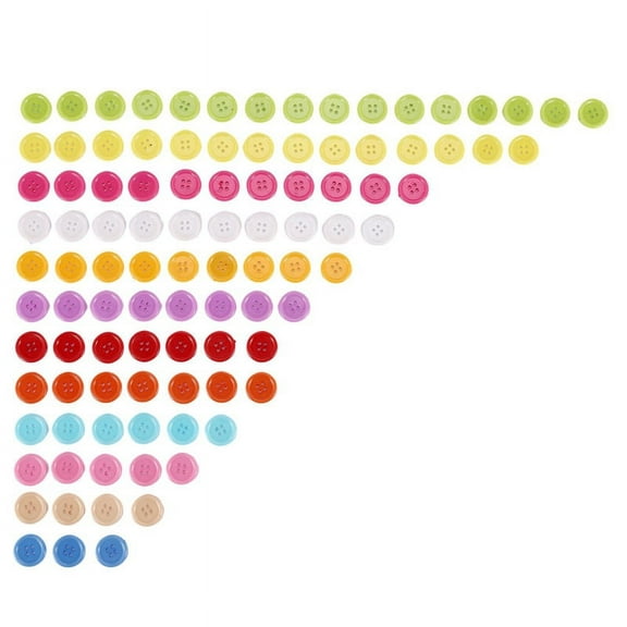 DIY random color Set of 100 sewing buttons Craft for , Plastic, Random Color, 20mm