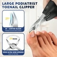 thumbnail image 3 of Amaopus 5 Pcs Toenail Clippers Set, Heavy Duty Large Toe Nail Clippers for Men, Thick Nails with Wide Opening, Sharp Ingrown Toenail Clippers, Nail Cutter Long Handle with Slanted Curved Blade, 3 of 8