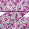 thumbnail image 1 of IBA Indianbeautifulart Green Leaves & Floral Artistic Dupion&nbsp;Trim&nbsp;Fabric Sewing Fabric Lace Dressmaking Printed Sewing Lace By 9 Yard 3 Inches, 1 of 1