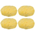 thumbnail image 1 of Uxcell 4 piezas de hilo de terciopelo suave Chenille 4x100g/14.1oz (347yds) hilo esponjoso para tejer mantas de ganchillo amarillo claro, 1 of 6