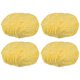 thumbnail image 1 of Uxcell 4 piezas de hilo de terciopelo suave Chenille 4x100g/14.1oz (347yds) hilo esponjoso para tejer mantas de ganchillo amarillo claro, 1 of 6