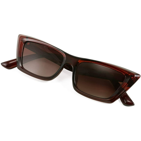 FEISEDY Small Cateye Square Polarized Sunglasses Women Classic Thick Rectangle Frame UV400 Sun Glasses B2736