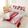thumbnail image 2 of Homewish Fluid Ink Geometric Full Size Comforter Sets,Aesthetic Geometric Bedding Comforter Set,Red,Light Gray Reversible,3pcs,1 Comforter and 2 Pillowcases, 2 of 7