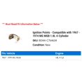 thumbnail image 2 of Ignition Points - Compatible with 1967 - 1974 MG MGB 1.8L 4-Cylinder 1968 1969 1970 1971 1972 1973, 2 of 2