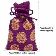 Sunsoul by Touchstone New Gorgeous Indian Traditional Leaf Printed Bags Pouches Potli For Gift Wedding Jewelry Packaging Bridal Party Favors Assorted Colors Set Of 9 For Women.