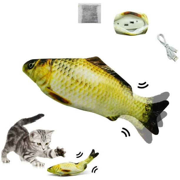 Cat Toy,Floppy Fish Cat Toys Interactive 11Inch USB Charging,Flippity
