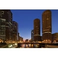 thumbnail image 2 of Larry Malvin 4x24 White Modern Wood Framed Wall Art Titled - Chicago River Dusk I, 2 of 5
