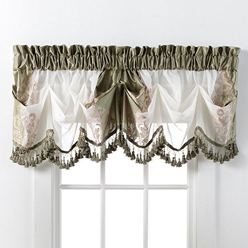 Danbury Embroidered Window Beaded Valance Treatments By GoodGram