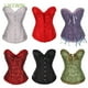 thumbnail image 2 of LIKEWIN Mujeres Modelador de cintura Gótico Satén Brocado Stays Corset Corsé Bustier Top Top con cordones Sexy Vestidos elegantes Cincher de entrenamiento de cintura Overbust deshuesado/Multicolorpang, 2 of 4