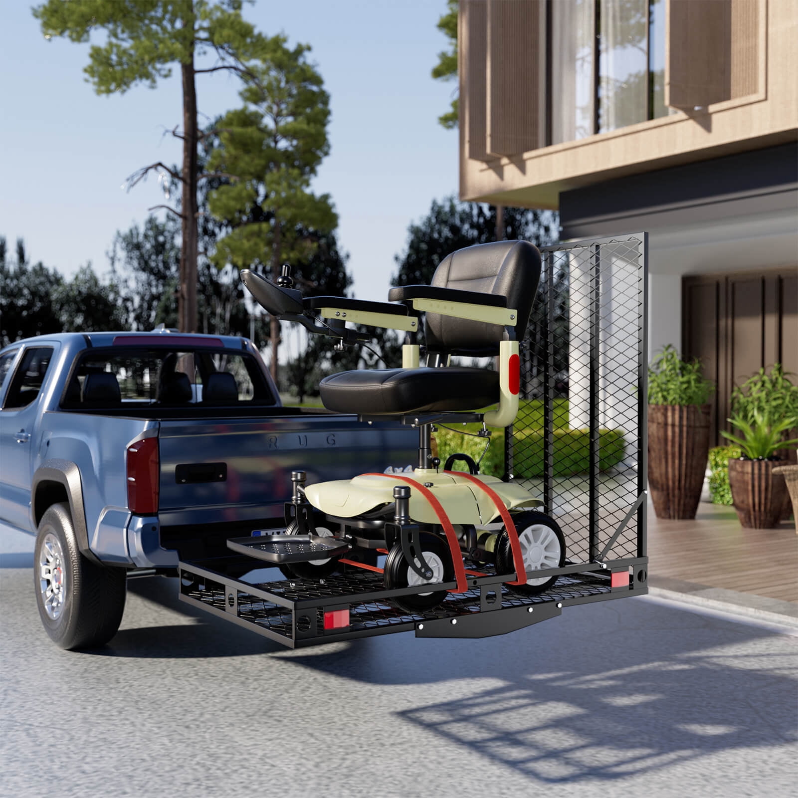 Costway 500lbs Strong Wheelchair Hitch Carrier Mobility Electric Scooter Loading Ramp