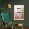 thumbnail image 2 of Fitness Saying Wall Art with Frame, You are Only Workout Away from a Mood on Effect Scene Woodland Scene, Printed Fabric Poster for Bathroom Living Room, 23" x 35", Maroon Dark Pink, by Ambesonne, 2 of 2