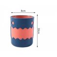 thumbnail image 2 of Cute Little Monster Taza de enjuague bucal a juego, soporte reutilizable para cepillos de dientes, taza de baño, taza para cepillado de dientes, plástico 301 - 400 ml (1 unidad, azul + naranja), 2 of 5