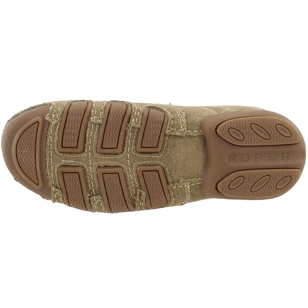 Roper Womens Canvas Slip On Flats, Tan Closed Toe Comfort  display picture 2