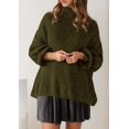 thumbnail image 2 of Suéter Oversized PRETTYGARDEN para Mujer Verde Militar - XL, 2 of 8