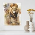 thumbnail image 3 of Prairie Lion Decor Canvas Painting Watercolor African Wildlife Art Panel Wall Picture Poster Wall Decor Sofa Background Painting Entrance Wall Decor Painting 12x16 inch Unframed, 3 of 4