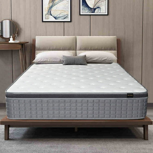 MICOOLS 12 inch Gel Memory Foam Pocket Spring Hybrid Mattress,Queen