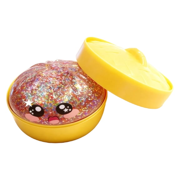 4 Inch Giant Glitter Dumpling, Giant Dumpling Squishy, Mega Rainbow Dumplings, Large Stress Relief Sensory Ball for Adults