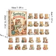 thumbnail image 2 of Christmas Sewing Cat Countdown With 24 Pcs 2D Acrylic Christmas Countdown Ornament Blind Box for Adults DIY Craft Holiday Wall Decor Very Lovely Festive Gift Set for Cat Mom Home Decoration, 2 of 6