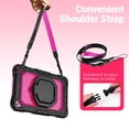 thumbnail image 4 of for iPad Mini 5th/4th Generation Case 7.9 inch 2019/2015, 360 Rotating Shockproof Cover with Stand, Handle, Shoulder Strap, Rose Panel, 4 of 7
