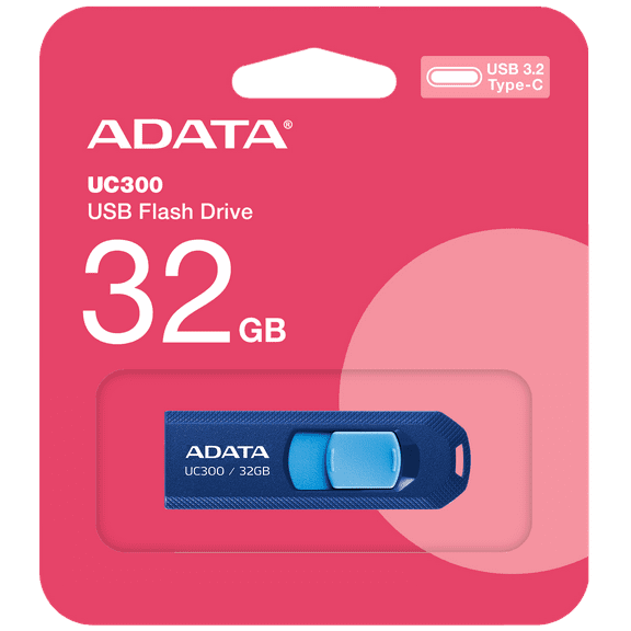 ADATA 32GB UC300 Type-C USB 3.2 Gen 1 Flash Drive - Blue
