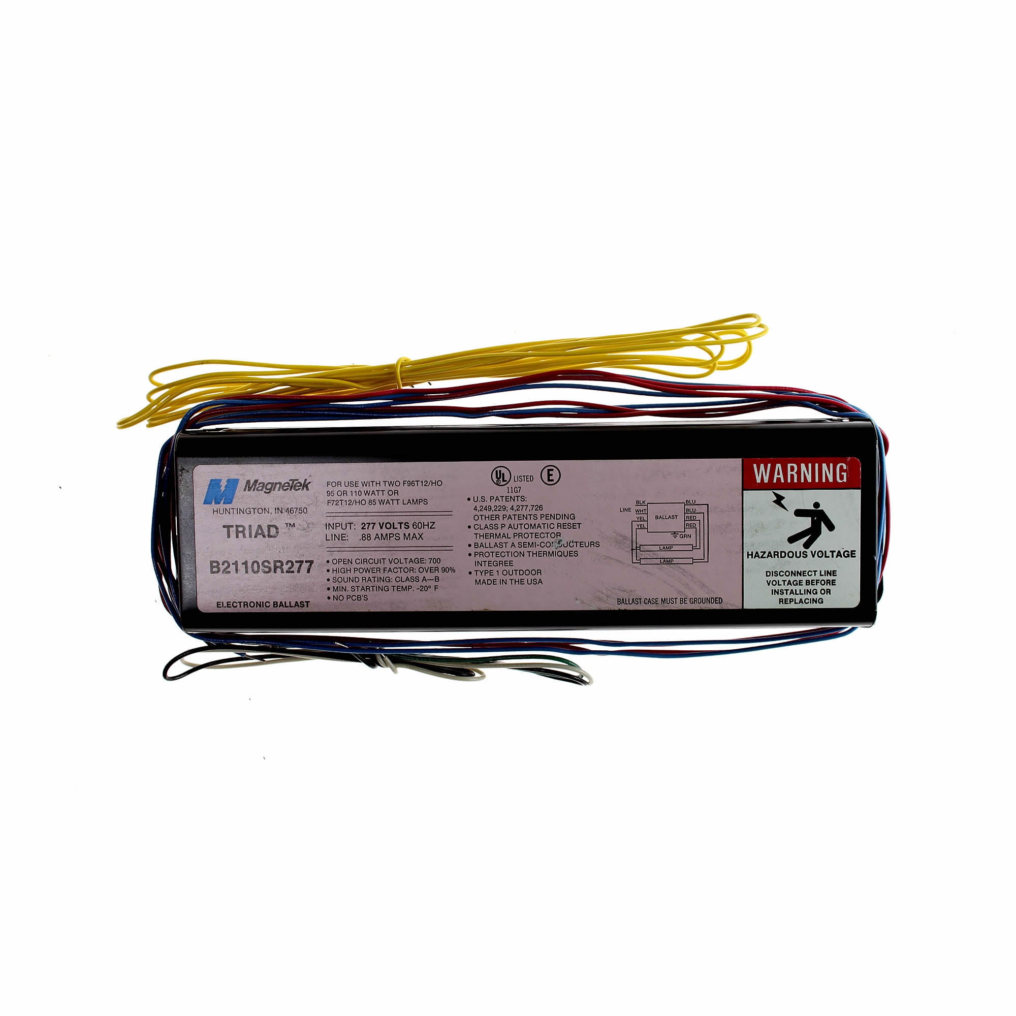 B2110SR277 Triad Fluorescent Electronic Ballast, 277V F96