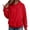 535#Red, variant on Women's Fleece Lined Pullover Hoodie Long Sleeve Oversized Winter Hooded Sweatshirt XS