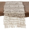 thumbnail image 2 of Saro Lifestyle Macramé Design Cotton Table Runner, 2 of 3