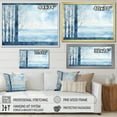 thumbnail image 5 of Designart "Winter Forest Collage Blue and White Harmony VII" Extra Large Landscapes Framed Wall Art - Traditional White Winter Landscape Entryway Framed Wall Art, 5 of 7