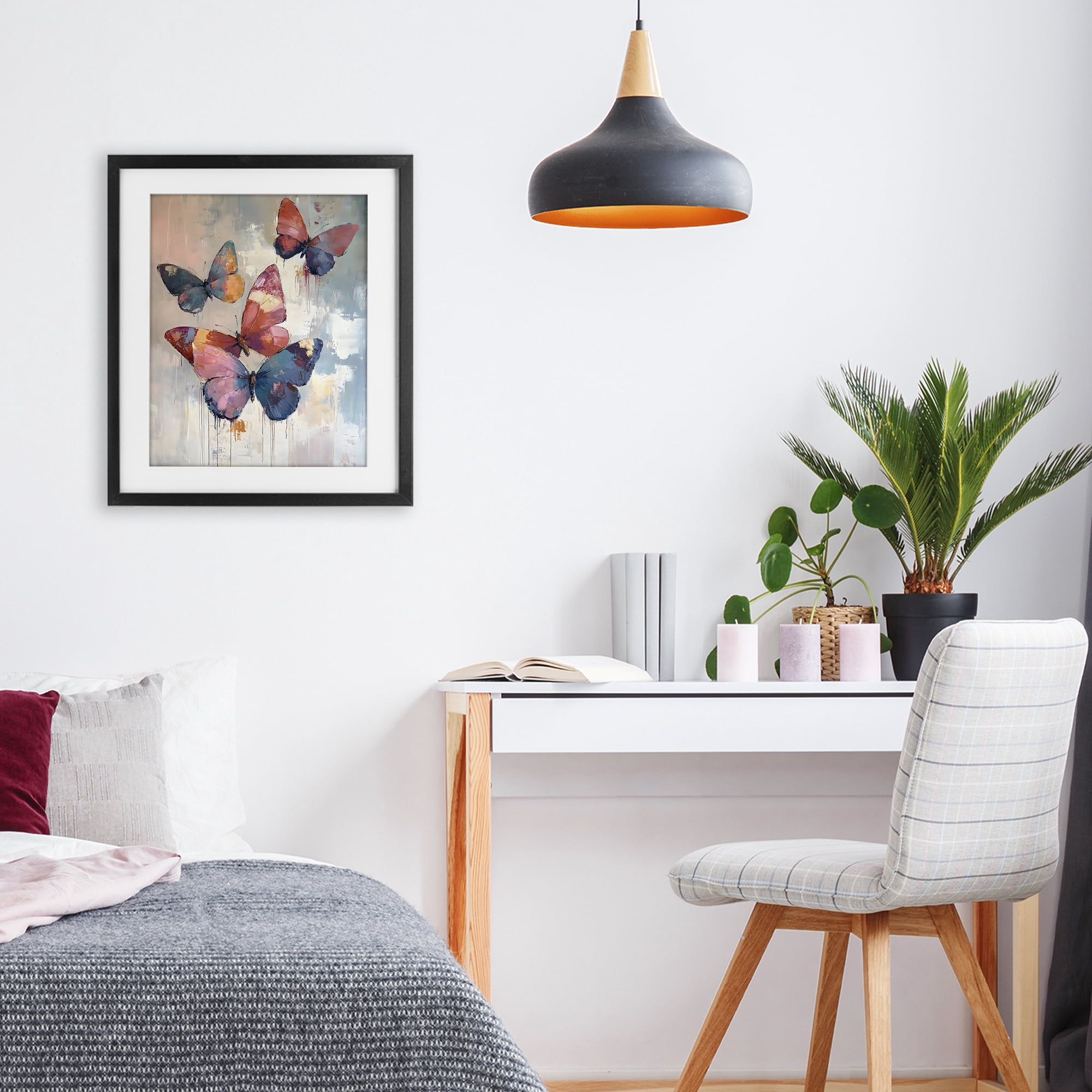 Stupell Industries Butterfly Beauty in Flight Black Framed Print Under Glass, design by Creative Studio