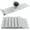 Silver, variant on Place mats with Table Runner Set of 7 Woven Vinyl Table Mats and Runner for Dining Table Heat Resistant