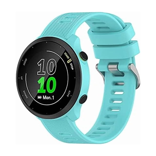 Chenchen 20mm Watch Strap Compatible for Garmin Forerunner 55/245 /165/645, Replacement Silicone Straps Waterproof Sport Band for Women Men, Accessories (No Watch)