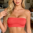 thumbnail image 3 of Womens Strapless Bandeau Tube Tops Stretchy Basic Scolid Corol Non-Padded Going Out Summer Shirts Crop Tank Top, 3 of 6