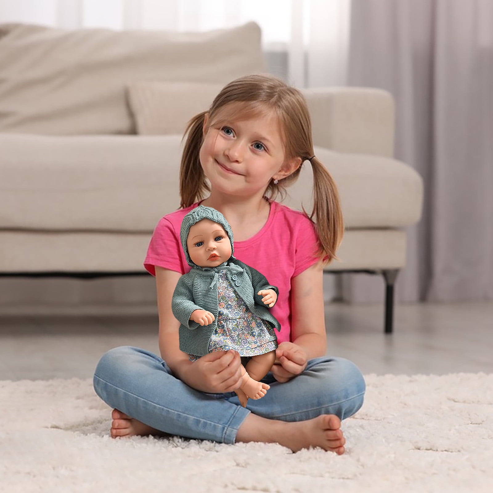 Tarmeek Reborn Baby Doll with Clothes for 18 Month+ Toddlers, 17.7Inch Realistic Vinyl Doll Simulation Doll Toys for 3 4 5 Year Old Girls and Boys, Birthday Christmas Gifts for Kids