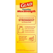 Glad ForceFlex MaxStrength 13-Gallon Drawstring Tall Trash Bags, Gain Original Scent, 20 Bags