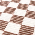 thumbnail image 5 of Hauteloom Kaysar Living Room, Bedroom Machine Washable Area Rug - Square Piles, Checkered - White, Medium Brown - 7'10" x 10', 5 of 12