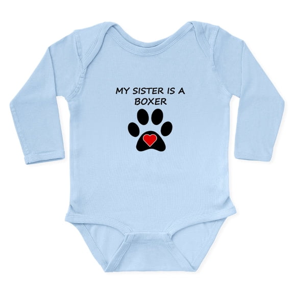 CafePress - Boxer Sister Body Suit - Long Sleeve Cotton Baby Bodysuit